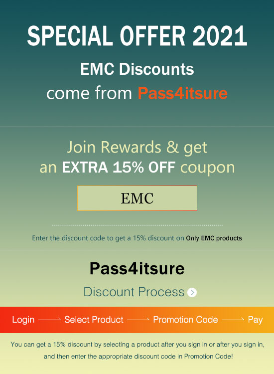 Pass4itsure EMC DEA-64T1 exam dumps discount code